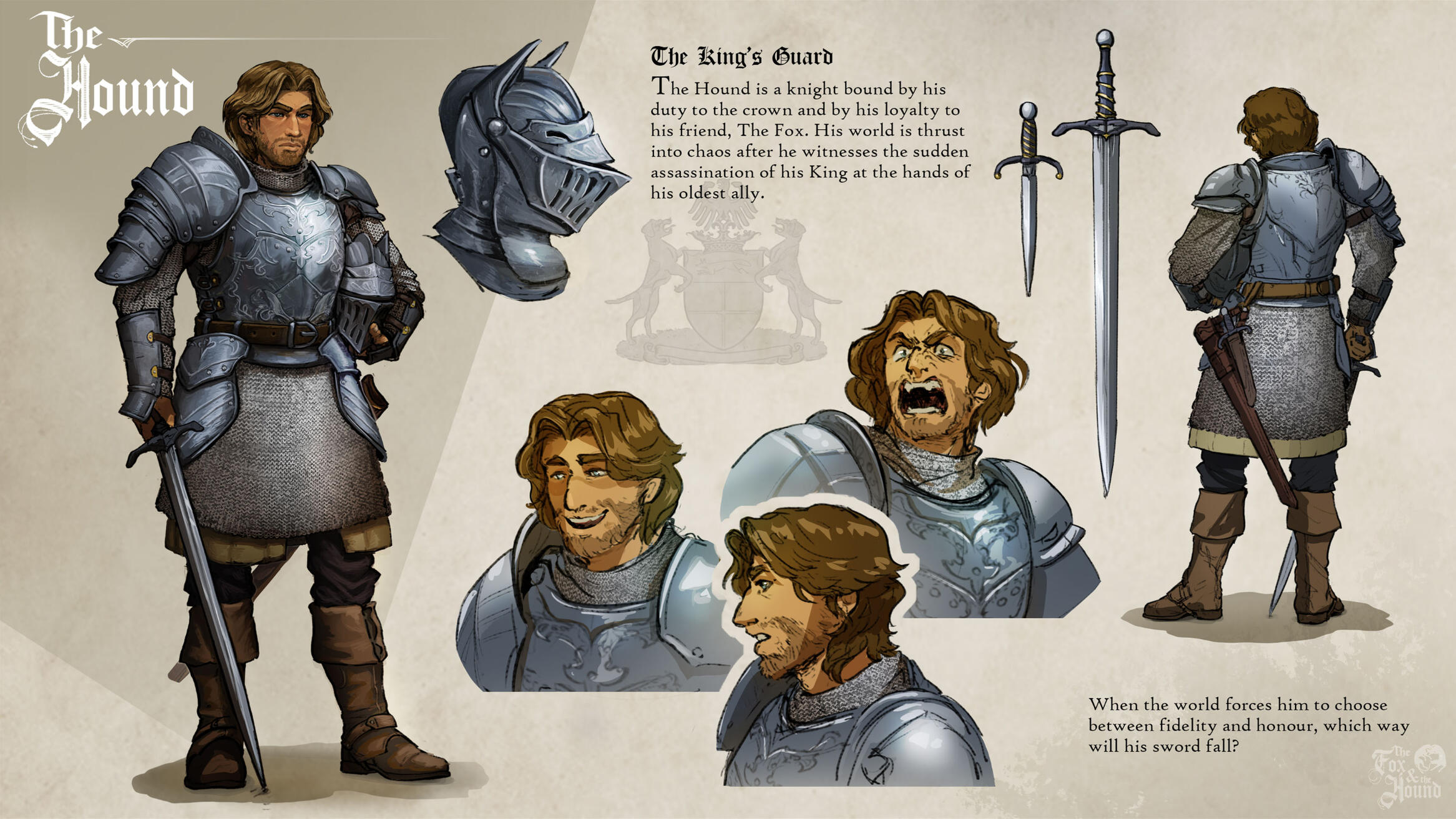 Character Sheet for The Hound.