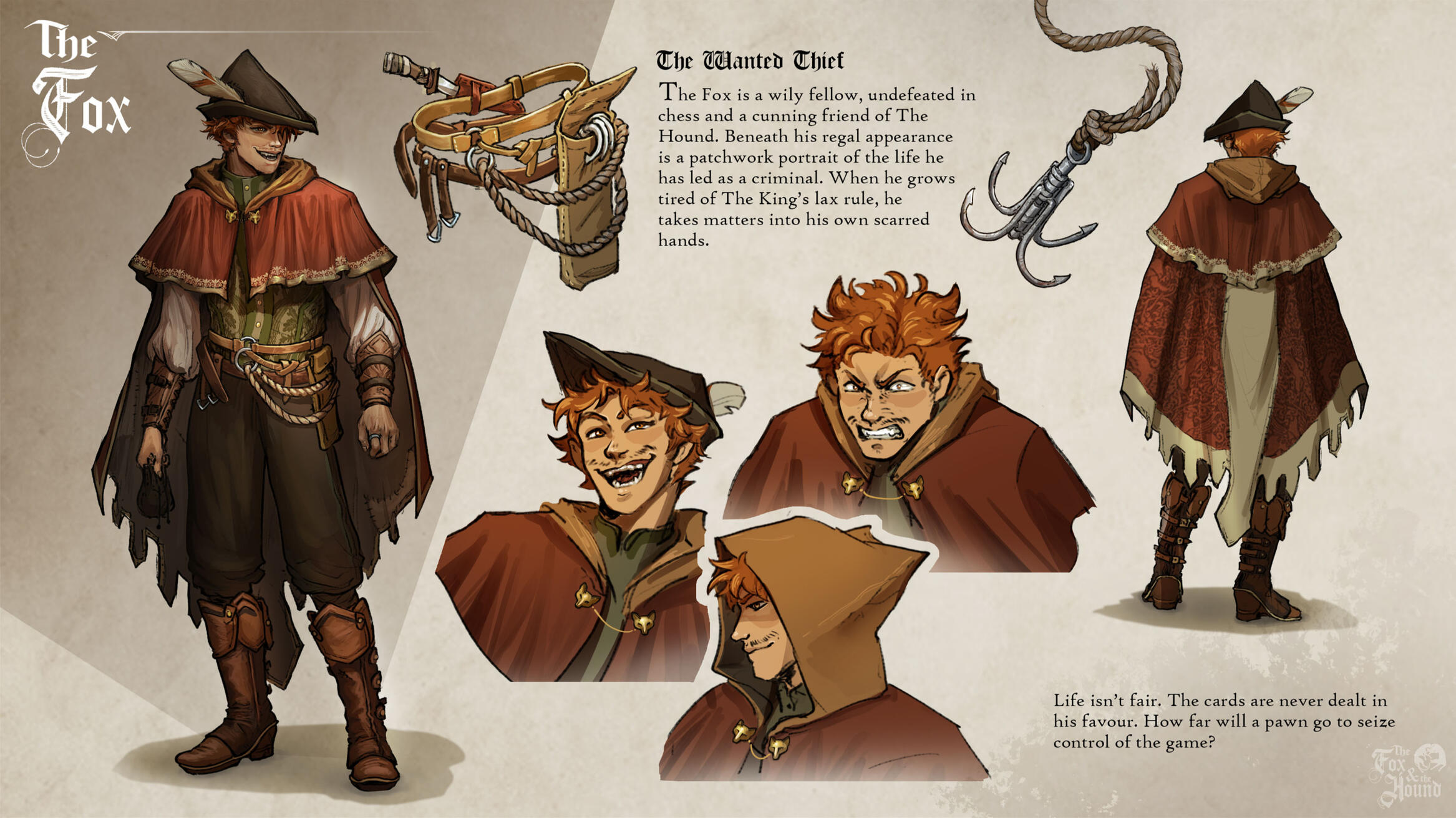 Character Sheet for The Fox.