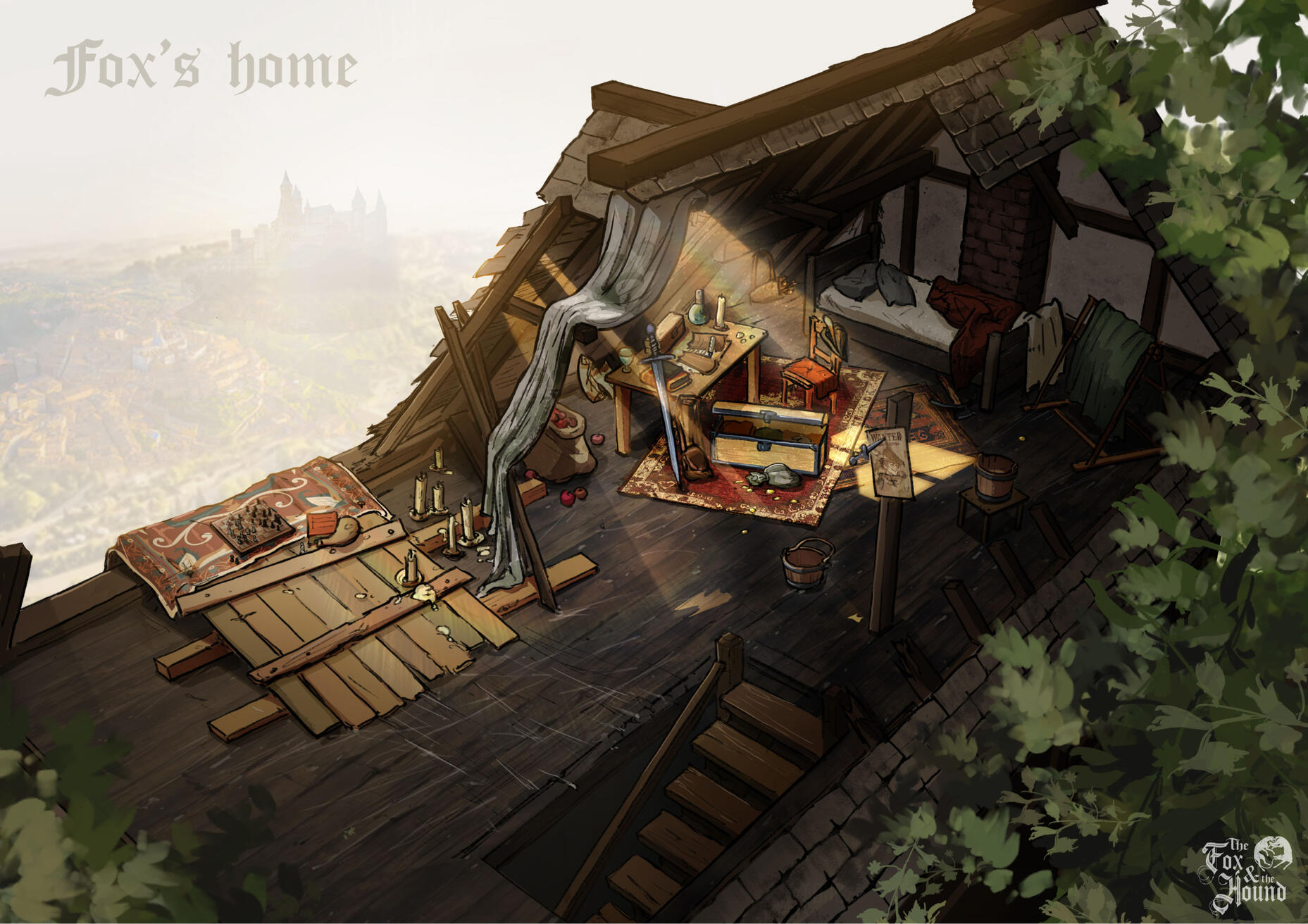 Cutaway shot of The Fox's home.