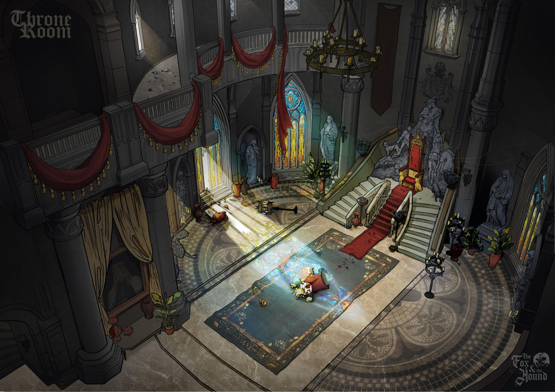 Cutaway shot of The Throne Room.