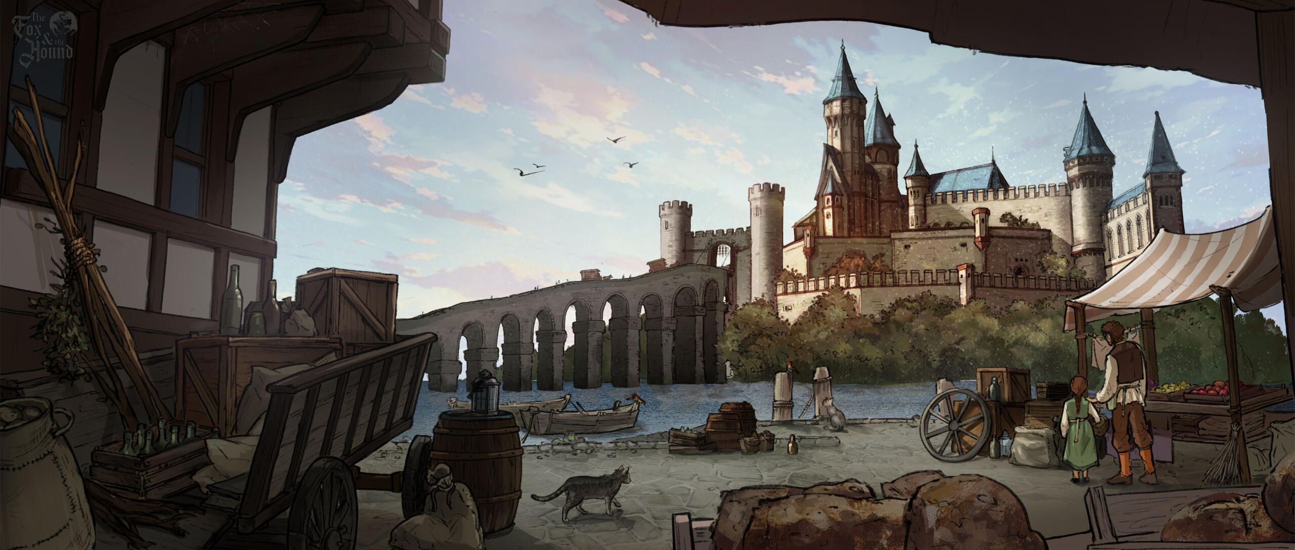 Cinematic shot of the castle where the King lives.