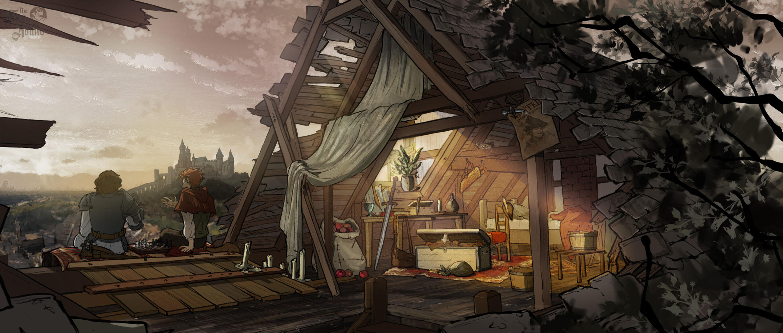 Cinematic shot of The Fox&#39;s home.