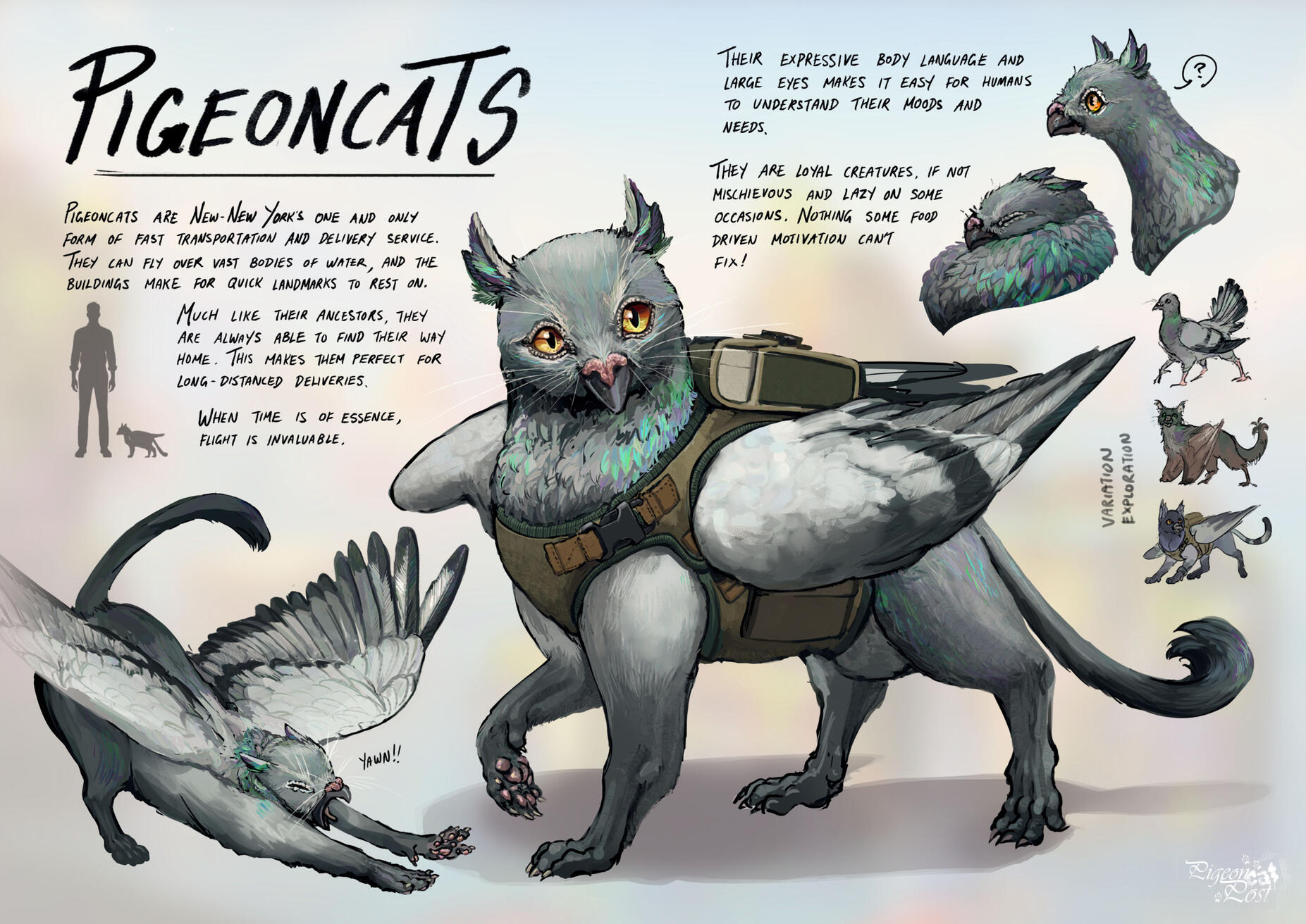 Pigeoncat post&#39;s protagonist: A Pigeoncat!